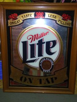Miller Lite "On Tap" Beer Mirror