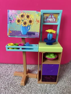 barbie art playset
