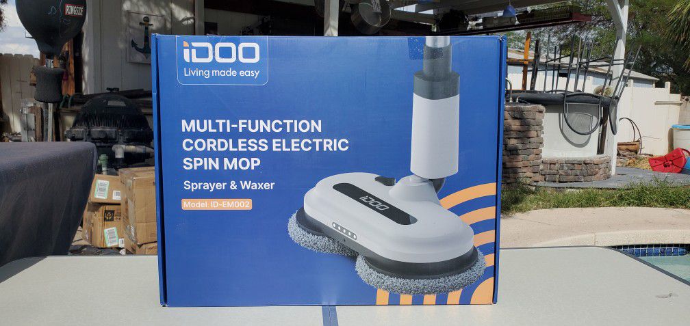 $70 IDOO MULTIFUNCTIONAL CORDLESS ELECTRIC SPIN MOP 