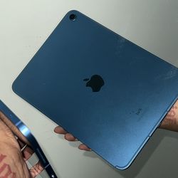 Blue iPad 10th generation (cellular) 64GB