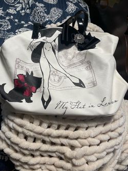 My Flat in London Fashion Tote Bag with Bow Accent