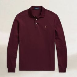New Men Large Polo Long  Sleeve Shirt 