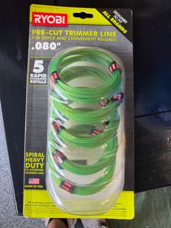 Ryobi Pre-Cut Trimmer Line .080" 5-Pack