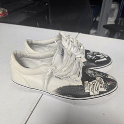 Custom Hand-Painted Vans Shoes – Mens Size 10 – Godfather / Casino Art Theme