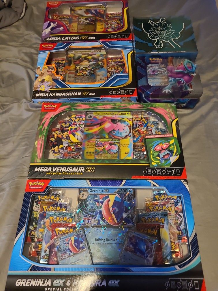 Pokemon Cards Mega EX Box Tin Etb Collection Latias Greninja Venusaur Twilight Masquerade 