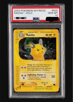 FS/FT Raichu Skyridge Holo PSA 10 (Pop 136!)