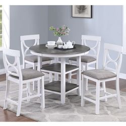 White And Gray Dining Table Set (Free Delivery)