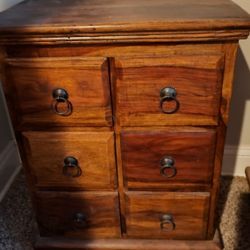 Solid Wood Side Table/ Storage Cabinet /Nightstand