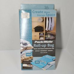 Pack-Mate Roll-up Bag" for home and travel compression