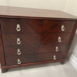 Beautiful wooden, large two drawer office file cabinet.