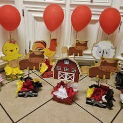 Farm Party Centerpieces 