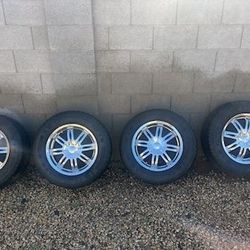 Set of 4 tires and rims for your truck lugnet patterns 4.5 all 4 tires $400 Thumbnail