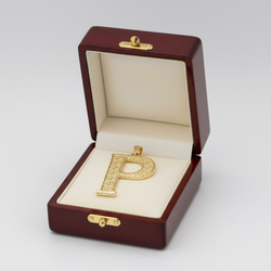 10K Yellow Gold Letter "P" Pendant