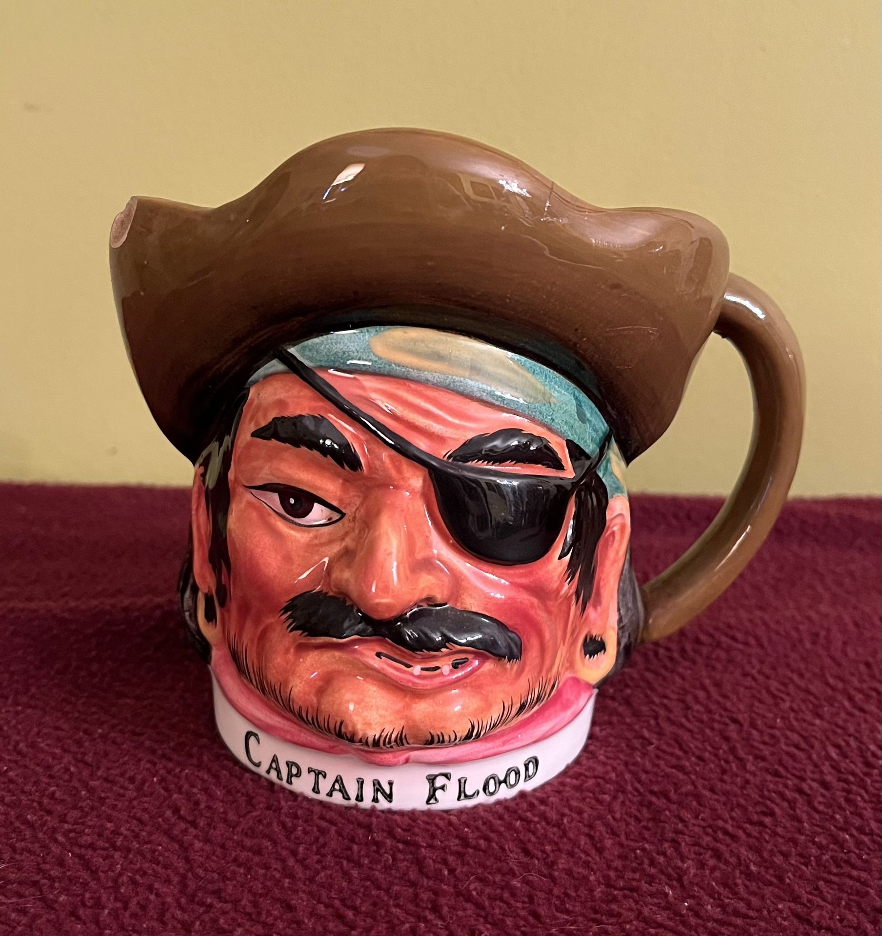 Vintage (1960) Spanish Main By Swank Toby-Style Pirate Mug “Captain Flood”
