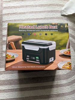 NEW Sealed Cordless Heated Lunch Box – Battery Powered – $65