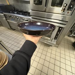 Round Blue And Black Bowl