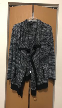 Ann Taylor Cardigan Sweater Small Black/White