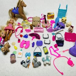 Barbie Doll Chelsea Lot Barbie Sister Barbie Pets Lot Barbie Dogs