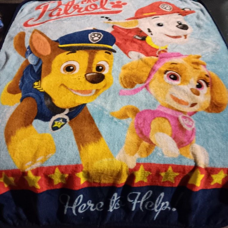 TWO Paw Patrol Fleece Throws