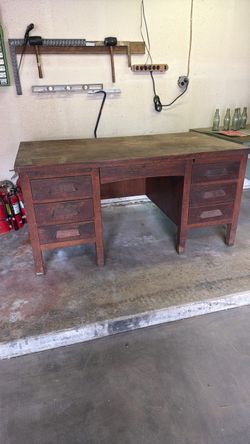 Heavy wood desk