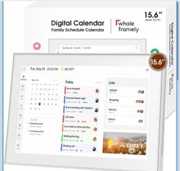 15.6 Inch Digital Wall Calendar Touchscreen, Smart Family Schedule & Chore Chart, IPS FHD Wall Planner with Auto-Rotate, Wall Organizer, Gift for Wome