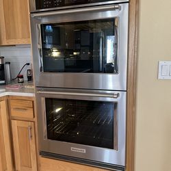 KitchenAid 30” double wall oven- stainless steel