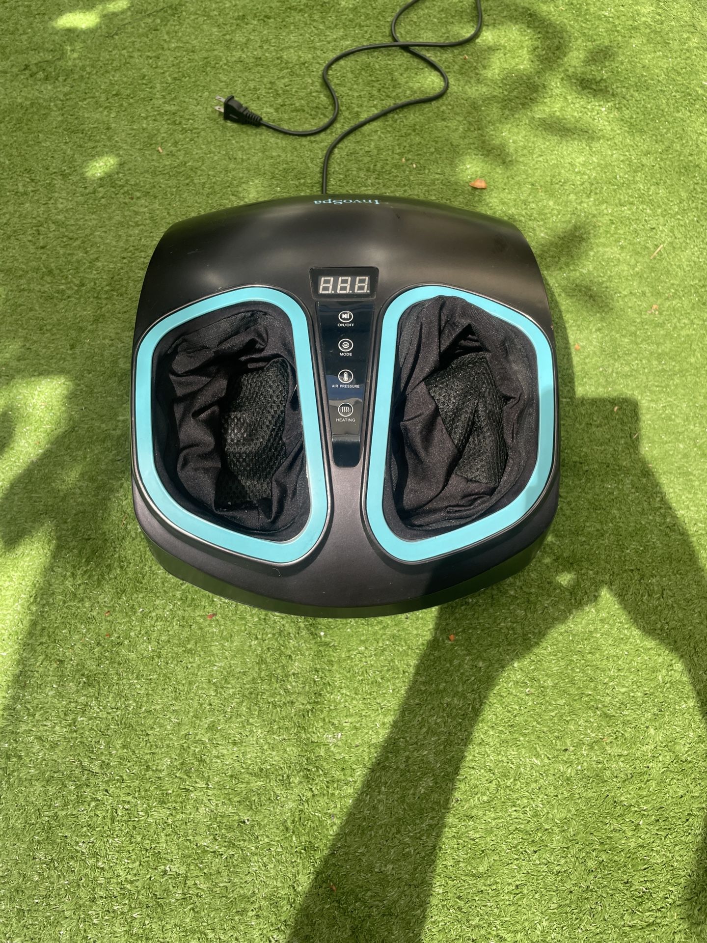 InvoSpa Shiatsu Foot Massager Machine with Heat - Electric Deep Kneading Heated Foot Massage