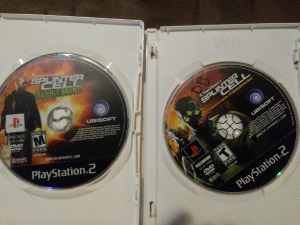 PS2 Splinter Cell Double Agent and Pandora Tomorrow