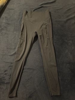 Blue Halara High-Waist Leggings with Side Pockets