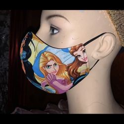 Disney Princess Face Mask With Filter Kids