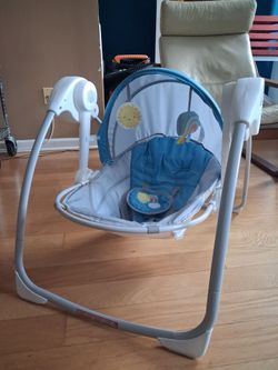 Baby Swing with Canopy and Toys