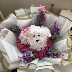 Artificial puppy flowers