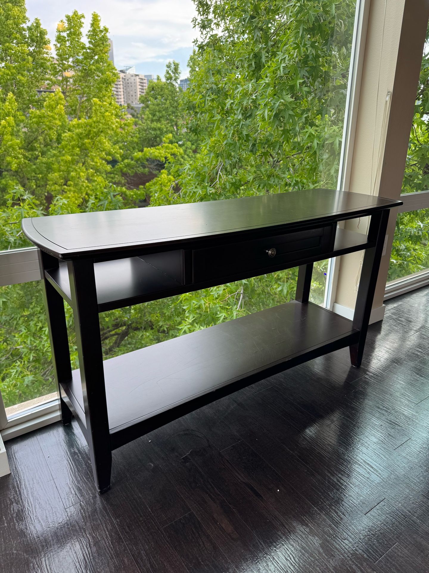 Solid Wood Console Table with Drawer