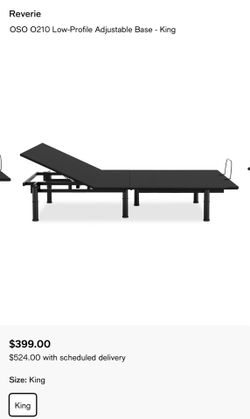 Macy’s King Adjustable Bed Base Frame – Reverie – New