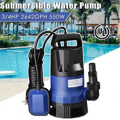 Brand New 550w 3/4 HP Pool Cleaning Dirty Water Submersible Pump - Pool Supply Equipment - Father's Day Sale