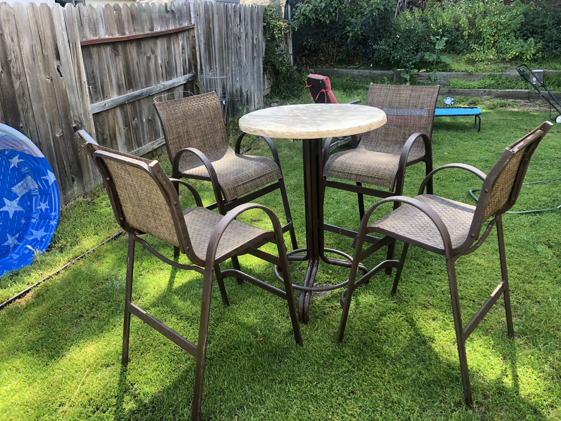 Bar Height Outdoor Furniture Table & 4 Chairs for Sale in San Diego