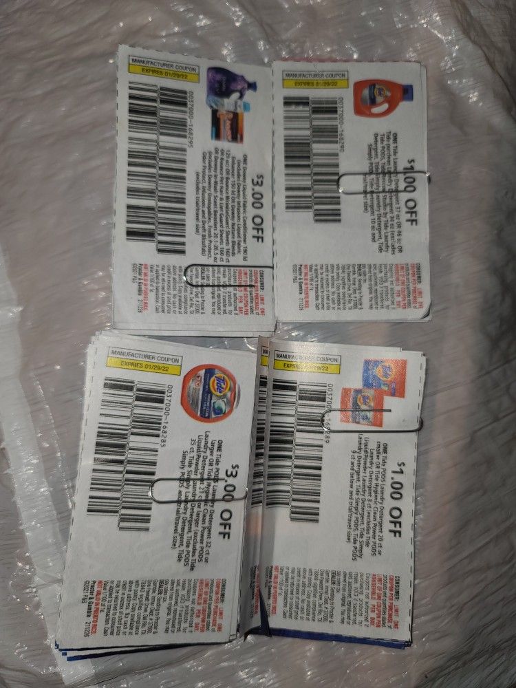 Tide, Gain & Downy Coupons