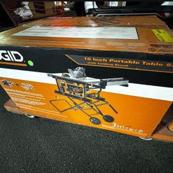 RIDGID 15 Amp 10 in. Table Saw with Folding Stand