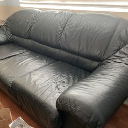 Black Leather Sofa