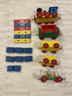 Original All Wood Train Set!