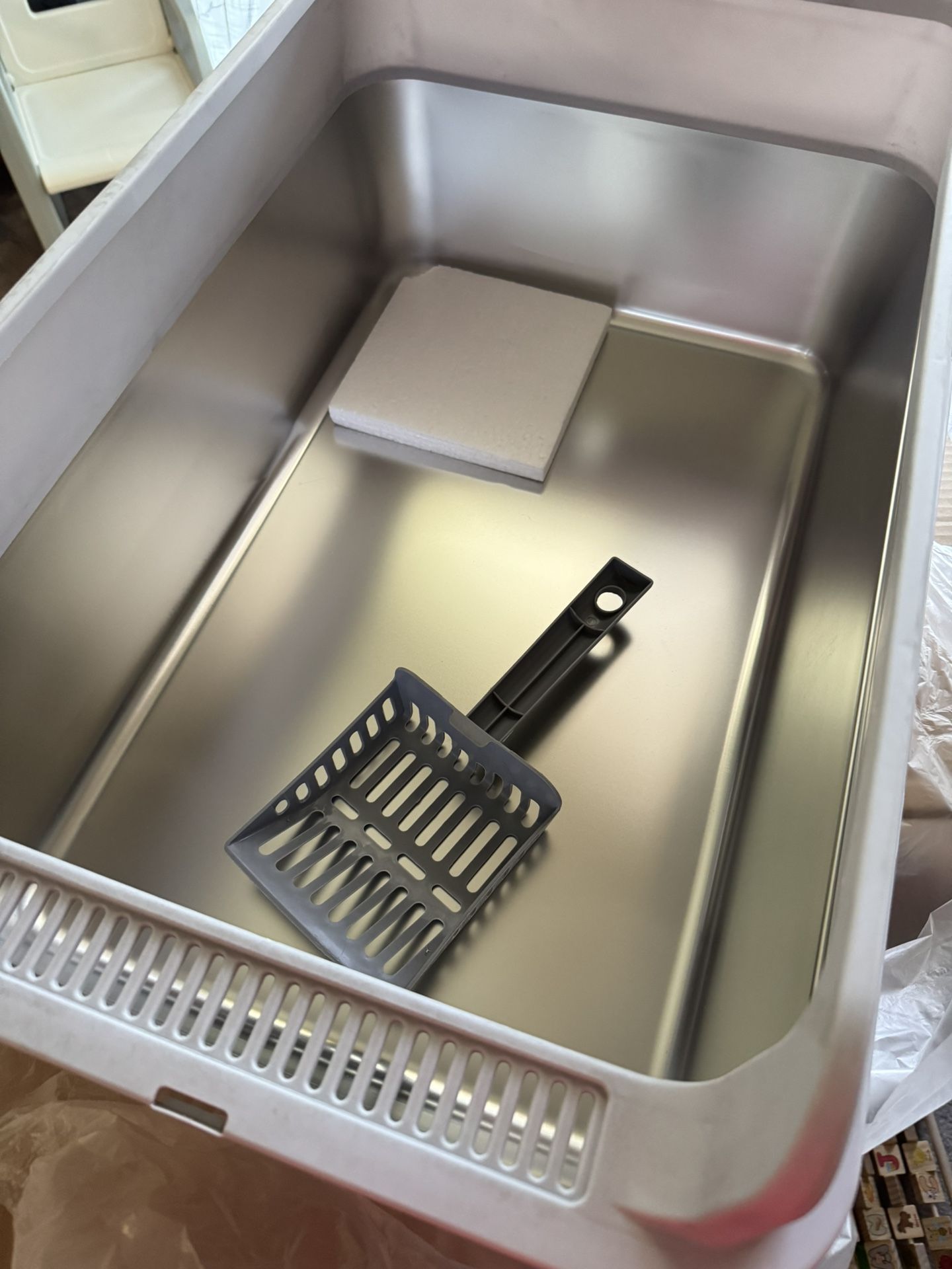 XL stainless steal cat litter box
