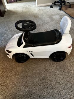 White Kids Ride-On Push Car Toy