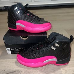 Air Jordan 12 Retro GG Black & Deadly Pink Women’s Sneakers