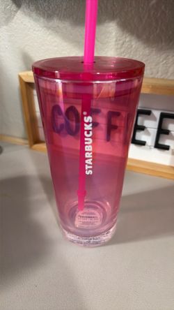 Pink starbucks glass cup