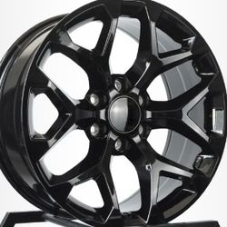 Yukon Denali Escalade 22x9.5 new gloss blk sport style rims new tires setv