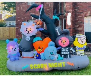 Halloween Giant Bt21 Airblown Yard Inflatable Scene by Way to Celebrate 8.5