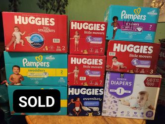 Diapers /$25 Each (Cada Caja)