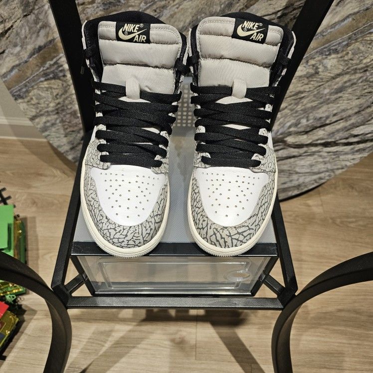 Air Jordan 1 High OG White Cement