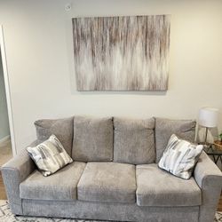 Gray Couch With Pillows