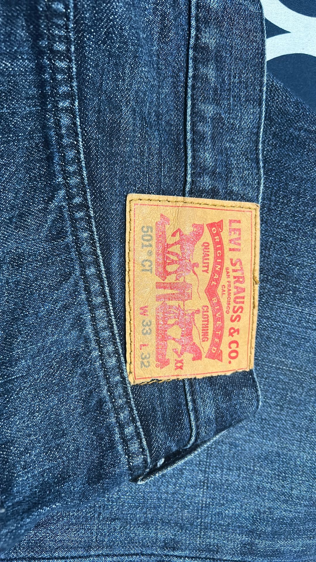 Levi Strauss & Co 501 CT Men’s Waist 33”x32” Length